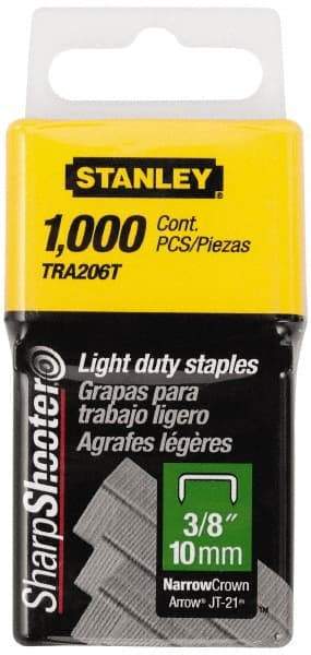 Stanley - 7/16" Wide Galvanized Steel Light Duty Staples - 3/8" Leg Length - A1 Tooling