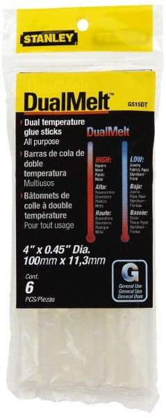 Stanley - 7/16" Diam, 4" Long, Opaque Hot Melt, Low Melt Glue Stick - GS Series - A1 Tooling