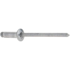 Stanley - Button Head Aluminum Color Coded Blind Rivet - Aluminum Mandrel, 0.188" to 1/4" Grip, 1/4" Head Diam, 0.125" to 0.133" Hole Diam, 0.4" Length Under Head, 1/8" Body Diam - A1 Tooling