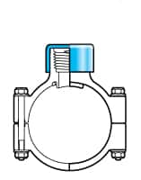 Value Collection - 6 x 2" PVC Plastic Pipe Clamp On Saddle with EPDM O-Ring - Schedule 40, Pipe O.D. x SR Fipt End Connections - A1 Tooling