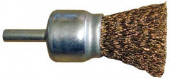 Value Collection - 4" Brush Diam, Flared End Brush - Medium Grade, 1/4" Diam Shank, 15,000 Max RPM - A1 Tooling