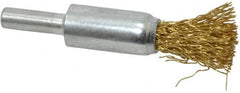 Value Collection - 1/2" Brush Diam, End Brush - Medium Grade, 1/4" Diam Shank, 20,000 Max RPM - A1 Tooling