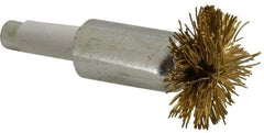 Value Collection - 1" Brush Diam, Flared End Brush - 1/4" Diam Shank, 15,000 Max RPM - A1 Tooling