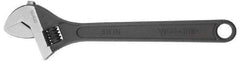 Irwin - 2-1/4" Jaw Capacity, 18" Standard Adjustable Wrench - Chrome Vanadium Steel, Chrome Finish - A1 Tooling