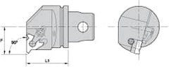 Kennametal - Insert Style LT 16ER, 35mm Head Length, Left Hand Cut, External Modular Threading Cutting Unit Head - System Size KM32, 22mm Center to Cutting Edge, Series LT Threading - A1 Tooling