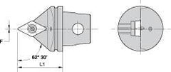 Kennametal - Neutral Cut, Size KM32, DC.. Insert Compatiblity, External Modular Turning & Profiling Cutting Unit Head - 35mm Head Length, Through Coolant, Series Screw-On - A1 Tooling