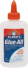 Elmer's - 4 oz Bottle White All Purpose Glue - 5 min Working Time, Bonds to Ceramic, Fabric, Leather, Paper & Wood - A1 Tooling