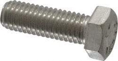 Value Collection - 1/2-13 UNC, 1-1/2" Length Under Head Hex Head Cap Screw - Fully Threaded, Grade 18-8 Stainless Steel, Uncoated, 3/4" Hex - A1 Tooling