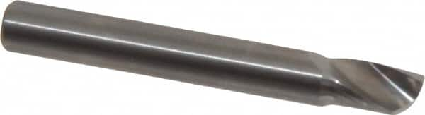 Onsrud - 1/4" Cutting Diam x 3/8" Length of Cut, 1 Flute, Upcut Spiral Router Bit - Uncoated, Right Hand Cut, Solid Carbide, 2" OAL x 1/4" Shank Diam, Single Edge, 22° Helix Angle - A1 Tooling