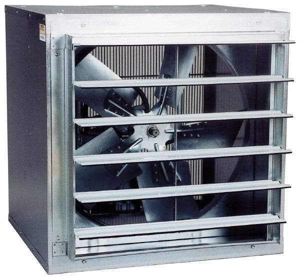 Fantech - 30" Blade, Belt Drive, 3/4 hp, 8,645 CFM, TEAO Exhaust Fan - 34-1/4" Opening Height x 34-1/4" Opening Width, 25-1/4" Deep, 115/230 Volt, 1 Speed, Single Phase - A1 Tooling