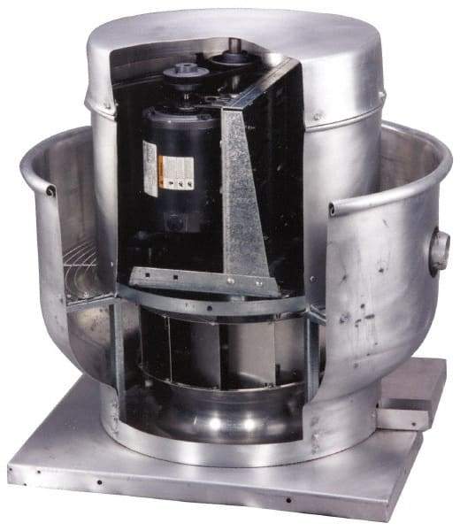 Fantech - 20" Blade, 4,693 CFM, Belt Drive Centrifugal Roof Exhauster - 1 hp, Open Dripproof Enclosure, Upblast Style, Three-Phase, 208-220 Volts - A1 Tooling