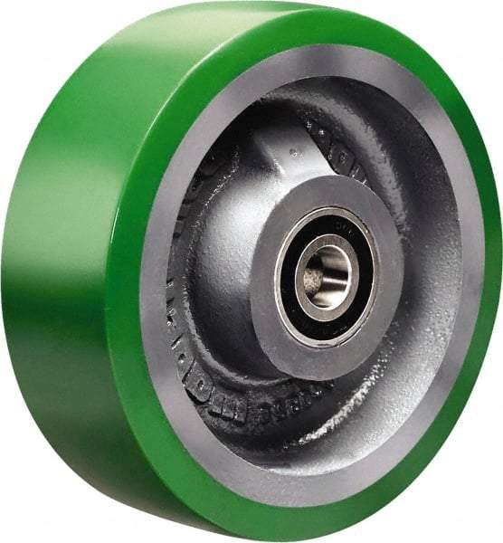 Hamilton - 6 Inch Diameter x 2 Inch Wide, Polyurethane on Cast Iron Caster Wheel - 1,200 Lb. Capacity, 2-1/2 Inch Hub Length, 3/4 Inch Axle Diameter, Sealed Precision Ball Bearing - A1 Tooling