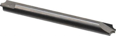 Hertel - 0.078" Radius, 1/4" Mill Diam, 2 Flute Solid Carbide Corner Rounding End Mill - Double End, Uncoated, 2-1/2" OAL, 1/4" Shank Diam - A1 Tooling