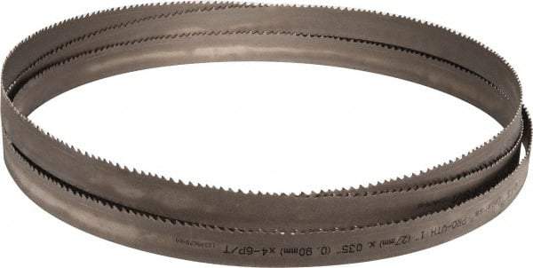 Starrett - 4 to 6 TPI, 11' 6" Long x 1" Wide x 0.035" Thick, Welded Band Saw Blade - Bi-Metal, Toothed Edge, Modified Tooth Set, Contour Cutting - A1 Tooling