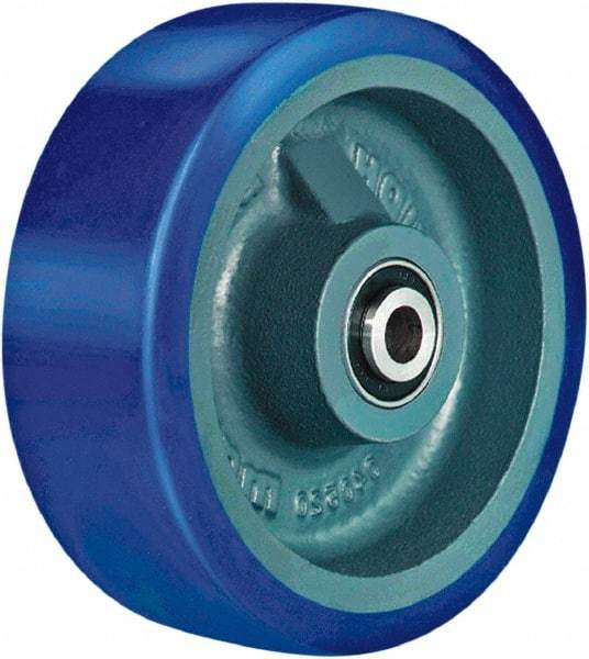 Hamilton - 6 Inch Diameter x 2 Inch Wide, Polyurethane Mold on to Cast Iron Center Caster Wheel - 960 Lb. Capacity, 2-1/4 Inch Hub Length, 1/2 Inch Axle Diameter, Sealed Precision Ball Bearing - A1 Tooling