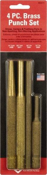 Mayhew - 4 Piece Drift, Pin, Starter Punch Set - 1/4 to 3/8" Round Shank, Comes in Pouch - A1 Tooling