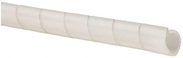 Made in USA - 0.396" ID, Natural (Color) HDPE Wire & Hose Harness Cable Sleeve - 100' Coil Length, High Density, 3/8 to 4" Bundle Diam, 1/2" Hose Capacity, 65 Shore D - A1 Tooling