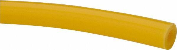 Made in USA - 1/8" ID x 1/4" OD, 1/16" Wall Thickness, Cut to Length (100' Standard Length) LLDPE Tube - Yellow, 358 Max psi, 44 Shore D Hardness - A1 Tooling