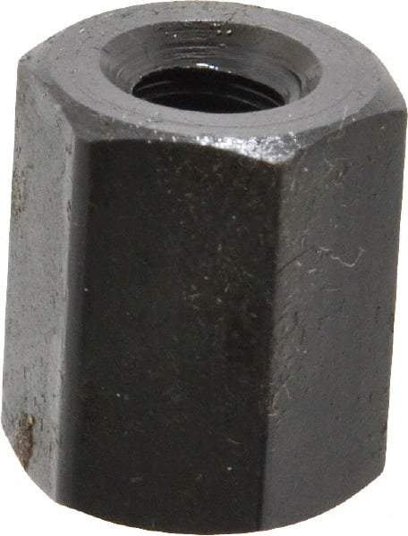 Gibraltar - 1/4-20 UNC, 5/8" OAL Steel Standard Coupling Nut - Black Oxide Coated, 1/2" Width Across Flats - A1 Tooling