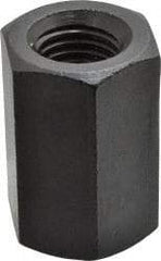 Gibraltar - 1-8 UNC, 2-1/2" OAL Steel Standard Coupling Nut - Black Oxide Coated, 1-5/8" Width Across Flats - A1 Tooling