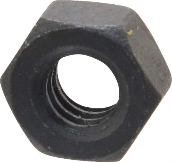 Gibraltar - 1/4-20 UNC Steel Right Hand Heavy Hex Nut - 7/16" Across Flats, 7/32" High, Black Oxide Finish - A1 Tooling