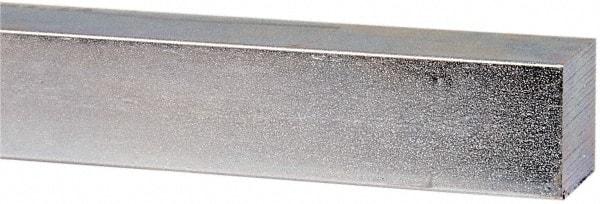 Made in USA - 12" Long x 1" High x 1" Wide, Zinc-Plated Undersized Key Stock - C1018 Steel - A1 Tooling