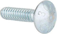 Value Collection - #10-24 UNC 3/4" Length Under Head, Standard Square Neck, Carriage Bolt - Grade 2 Steel, Zinc-Plated Finish - A1 Tooling