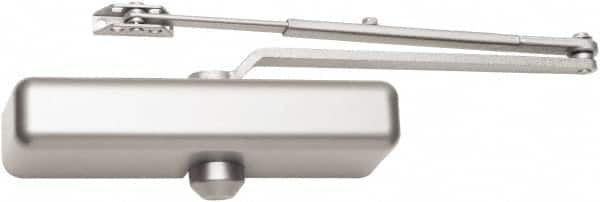 Falcon - 48" Door Width, Light-Medium-Duty ADA Compliant Manual Damper - Aluminum Finish - A1 Tooling