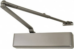 Falcon - 48" Door Width, Medium-Duty Multi-Sized Door Closer to Full Cover Manual Damper - Aluminum Finish - A1 Tooling