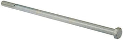 Value Collection - 1/2-13 UNC, 12" Length Under Head Hex Head Cap Screw - Partially Threaded, Grade 2 Steel, Zinc-Plated Finish, 3/4" Hex - A1 Tooling