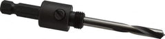 Starrett - 9/16 to 1-3/16" Tool Diam Compatibility, Straight Shank, Carbide-Tipped Integral Pilot Drill, Hole Cutting Tool Arbor - 3/8" Min Chuck, Hex Shank Cross Section, Threaded Shank Attachment, For SH, DH, CT & D Hole Saws - A1 Tooling