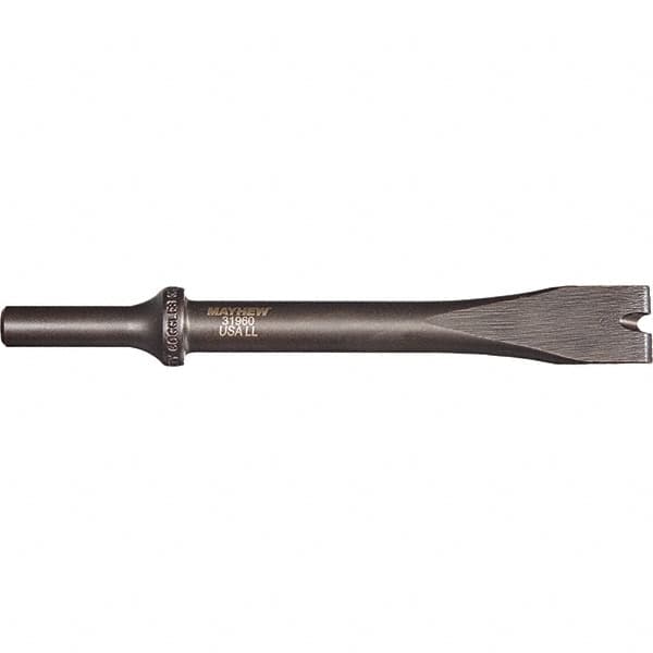 Mayhew - 1/2" Head Width, 6-1/4" OAL, Slotting Tool Chisel - Round Drive, Round Shank, Steel - A1 Tooling