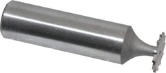 Whitney Tool Co. - 1/2" Diam x 1/32" Face Width, Cobalt, 12 Teeth, Shank Connection Woodruff Keyseat Cutter - Uncoated, 2-1/32" OAL x 1/2" Shank, Straight Teeth - A1 Tooling