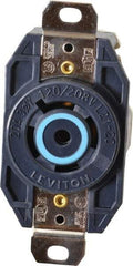 Leviton - 120/208 VAC, 20 Amp, L21-20R NEMA, Self Grounding Receptacle - 4 Poles, 5 Wire, Female End, Black - A1 Tooling