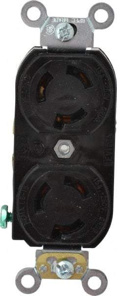 Leviton - 250 VAC, 15 Amp, L6-15R NEMA, Self Grounding Receptacle - 2 Poles, 3 Wire, Female End, Black - A1 Tooling