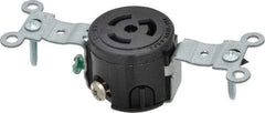 Leviton - 125 VAC, 15 Amp, L5-15R NEMA, Self Grounding Receptacle - 2 Poles, 3 Wire, Female End, Black - A1 Tooling