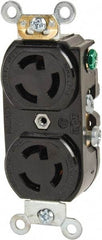 Leviton - 277 VAC, 15 Amp, L7-15R NEMA, Self Grounding Receptacle - 2 Poles, 3 Wire, Female End, Black - A1 Tooling