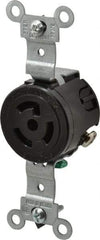 Leviton - 277 VAC, 15 Amp, L7-15R NEMA, Self Grounding Receptacle - 2 Poles, 3 Wire, Female End, Black - A1 Tooling