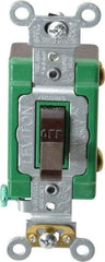 Leviton - 1 Pole, 120 to 277 VAC, 30 Amp, Industrial Grade, Toggle, Wall and Dimmer Light Switch - 1.31 Inch Wide x 4.06 Inch High - A1 Tooling