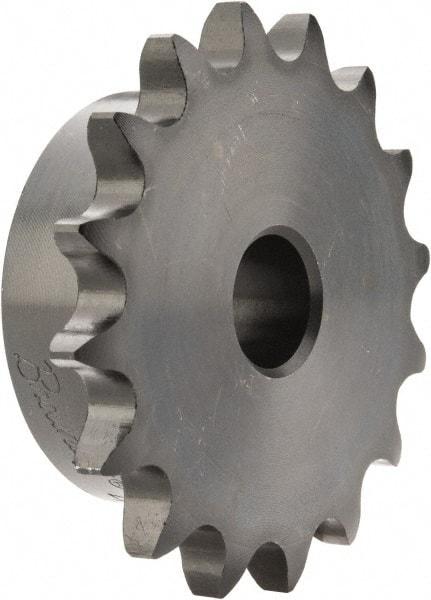 Browning - 16 Teeth, 1/2" Chain Pitch, Chain Size 40, Min Plain Bore Sprocket - 5/8" Bore Diam, 2-9/16" Pitch Diam, 2.8" Outside Diam - A1 Tooling