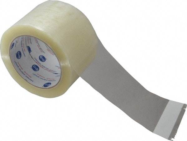 Intertape - 3" x 60 Yd Clear Rubber Adhesive Sealing Tape - Polypropylene Film Backing, 3 mil Thick, 32 Lb Tensile Strength, Series 1100 - A1 Tooling