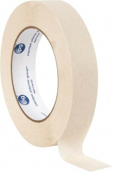 Intertape - 1" Wide x 60 Yd Long Tan Paper Masking Tape - Series 513, 5 mil Thick, 19 In/Lb Tensile Strength - A1 Tooling