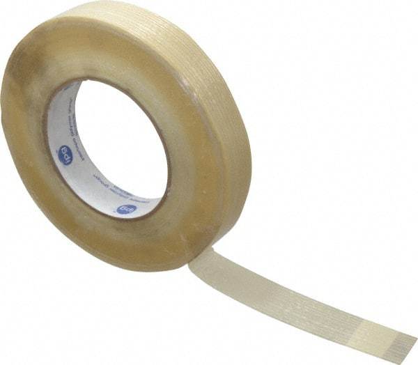 Intertape - 1" x 60 Yd Clear Rubber Adhesive Packaging Tape - Polyester Film Backing, 7.5 mil Thick, 333 Lb Tensile Strength, Series RG16 - A1 Tooling