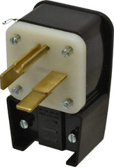 Leviton - 250 VAC, 50 Amp, 15-50P NEMA, Angled, Self Grounding, Industrial Grade Plug - 3 Pole, 4 Wire, 3 Phase, Nylon, Black - A1 Tooling