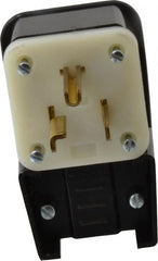 Leviton - 125 VAC, 30 Amp, 5-30P NEMA, Angled, Self Grounding, Industrial Grade Plug - 2 Pole, 3 Wire, 1 Phase, Nylon, Black - A1 Tooling