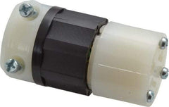 Leviton - 125 VAC, 20 Amp, 5-20R NEMA, Straight, Self Grounding, Industrial Grade Connector - 2 Pole, 3 Wire, 1 Phase, Nylon, Black, White - A1 Tooling