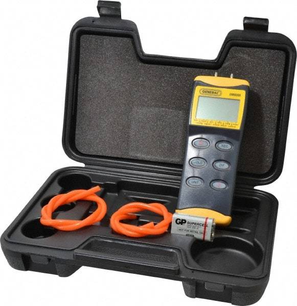 General - 100 Max psi, 0.3% Accuracy, Handheld Digital Manometer - 150 Maximum PSI, 2768 Inch Water Column - A1 Tooling