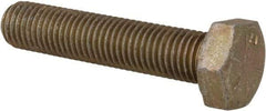 Made in USA - 5/16-24 UNF, 1-1/2" Length Under Head Hex Head Cap Screw - Fully Threaded, Grade 8 Alloy Steel, Zinc Yellow Dichromate Finish, 1/2" Hex - A1 Tooling