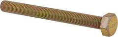 Made in USA - 5/16-24 UNF, 3" Length Under Head Hex Head Cap Screw - Fully Threaded, Grade 8 Alloy Steel, Zinc Yellow Dichromate Finish, 1/2" Hex - A1 Tooling