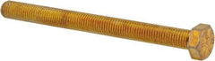 Made in USA - 5/16-24 UNF, 3-1/2" Length Under Head Hex Head Cap Screw - Fully Threaded, Grade 8 Alloy Steel, Zinc Yellow Dichromate Finish, 1/2" Hex - A1 Tooling